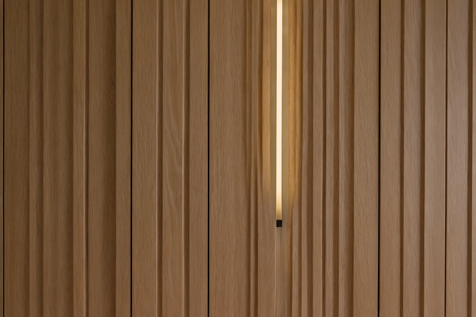 Finished joinery detail with integrated lighting